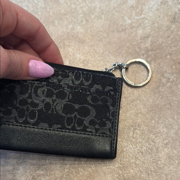 Coach Black Monogram Key and Card Holder - Picture 3 of 4